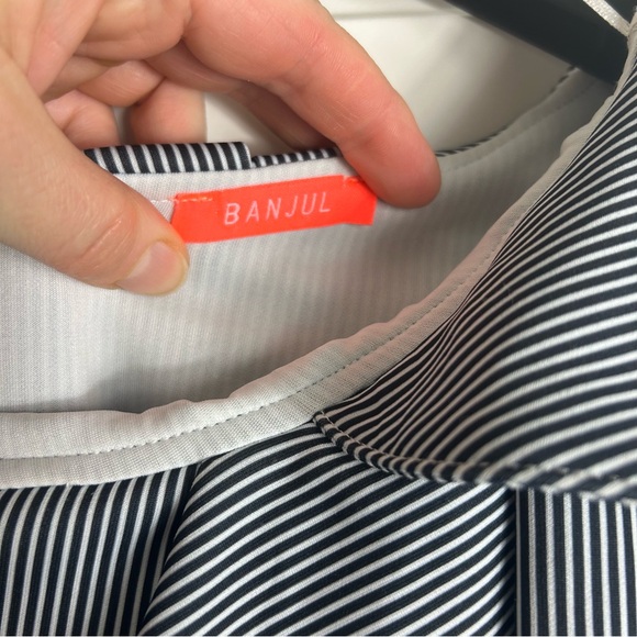 Banjul one shoulder ruffle stripped top - Picture 2 of 3